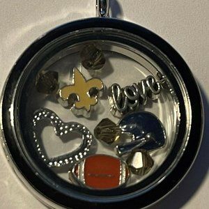 New Orleans Saints NFL Memory Charm Locket w/ 22 IN chain NEW